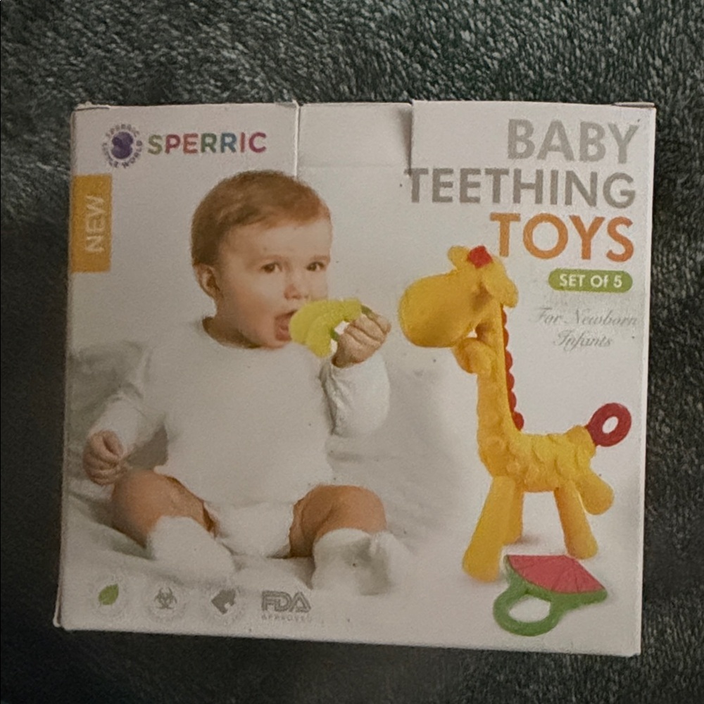 Baby Teething Toys Set of 5 for newborn infants